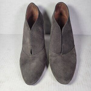 Eric Michael Women Gray Suede High Heel Ankle Booties Shoes Size EU39/US 8.5/9